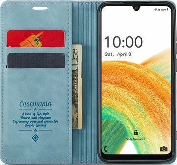 Oppo A17 Aqua Blue &amp;amp; Glas - Book Case