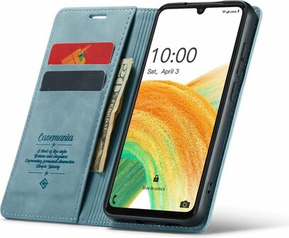 Oppo A17 Aqua Blue &amp;amp; Glas - Book Case