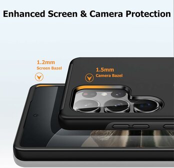 Samsung S25 Ultra - Kickstand Ring Case - Zwart