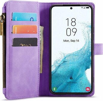 Samsung S22 Plus Bright Lila - Book Case met Rits