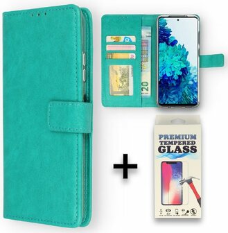 S22 Plus - Book Case &amp;amp; Glas - Turquoise