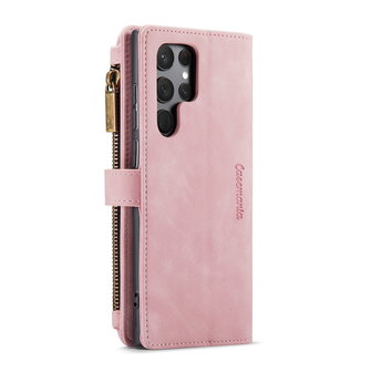 Samsung S25 Ultra - Pale Pink - Book Case met Rits
