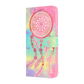 Samsung S22 Plus met Dromenvanger &amp;amp; Veren Print  - Book Case