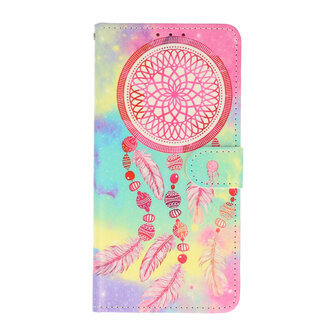 Samsung S22 Plus met Dromenvanger &amp;amp; Veren Print  - Book Case