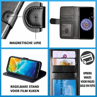 Samsung S20 Plus - Rits Book Case - Zwart