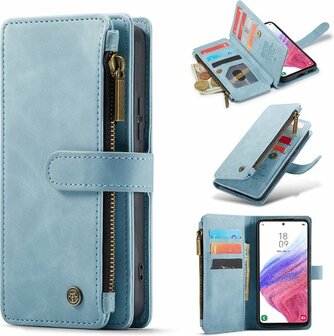 Samsung S22 Plus Aqua Blue - Book Case met Rits