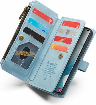 Samsung S22 Plus Aqua Blue - Book Case met Rits