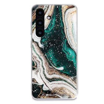 Samsung S25 Plus - Groen - Marmer MagSafe Back Cover
