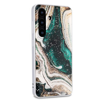 Samsung S25 Plus - Groen - Marmer MagSafe Back Cover