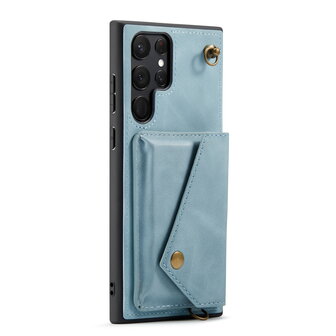 Samsung S22 Ultra Aqua Blue - Back Cover met Koord