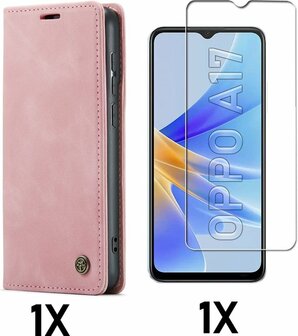 Oppo A17 Pale Pink &amp;amp; Glas - Book Case