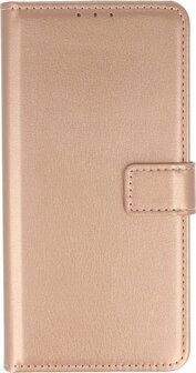 Nokia 1.4 - Book Case &amp;amp; Glas - Rosegoud