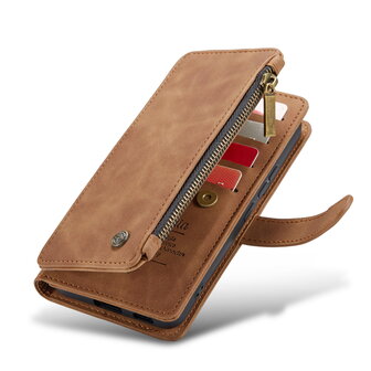 Samsung S25 Plus - Sienna Brown - Book Case met Rits