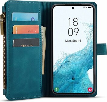 Samsung S22 Plus Emerald Green - Book Case met Rits