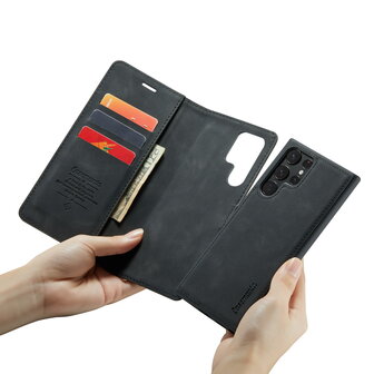 Samsung S25 Ultra - Charcoal Gray - 2 in 1 Book Case