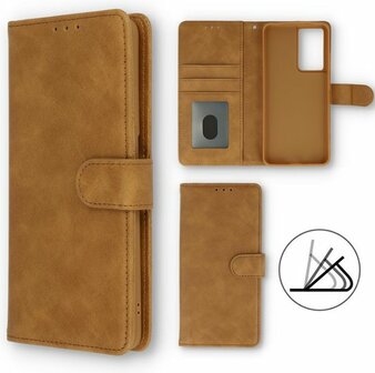 Samsung S21 Ultra Licht Bruin - HQ Book Case