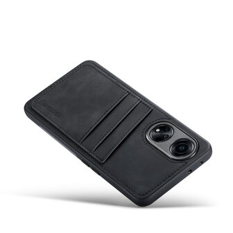 Oppo A98 - Back Cover met Kaarthouder - Charcoal Gray