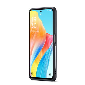 Oppo A98 - Back Cover met Kaarthouder - Charcoal Gray