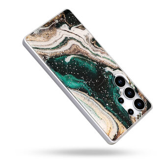 Samsung S25 Ultra - Groen - Marmer MagSafe Back Cover