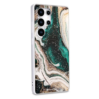 Samsung S25 Ultra - Groen - Marmer MagSafe Back Cover