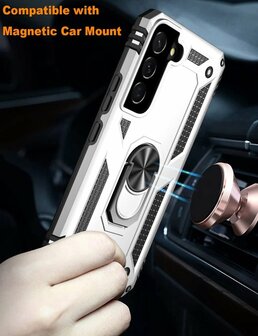 Samsung S22 Plus Grijs - Armor met Kickstand Ring