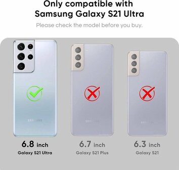 Samsung S21 Ultra Zwart - Armor met Kickstand Ring