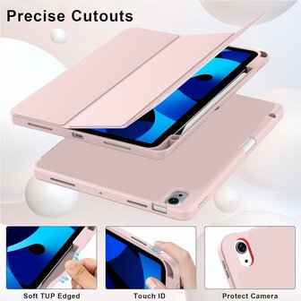 iPad Air (11 inch 2024 &amp;amp; 2025) - Roze - Smart Cover met Pen Slot