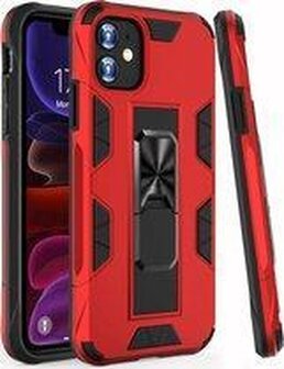 iPhone 12 Mini Rood - Magnetic Kickstand Armor Case