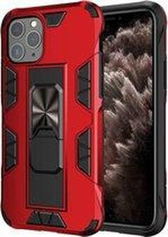 iPhone 12 Pro Max Rood - Magnetic Kickstand Armor Case
