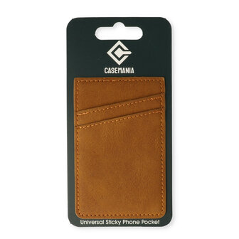 Oppo A17 Zwart - Kaarthouder Sienna Brown &amp;amp; Glas - Back Cover