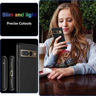 Pixel 7 Pro - Siliconen Back Cover - Zwart