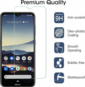 Nokia 2.3 - Back Cover &amp;amp; Glas - Transparant