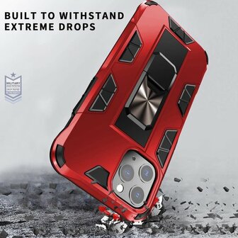iPhone 11 Pro Rood - Magnetic Kickstand Armor Case