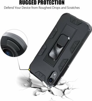 iPhone XR Zwart - Magnetic Kickstand Armor Case