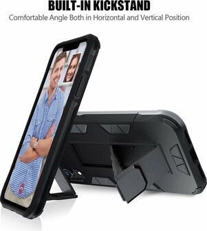 iPhone XR Zwart - Magnetic Kickstand Armor Case