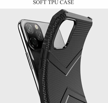 iPhone 11 Pro - Matrix Anti Shock Case  - Zwart