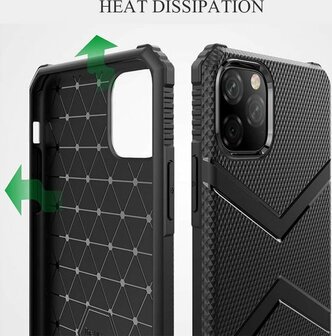 iPhone 11 Pro - Matrix Anti Shock Case  - Zwart