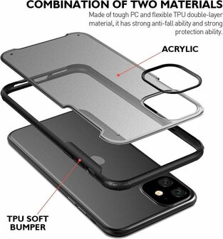 iPhone 11 - Multi Protective Armor + Tempered Glass - Zwart