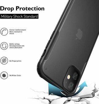 iPhone 11 - Multi Protective Armor + Tempered Glass - Zwart