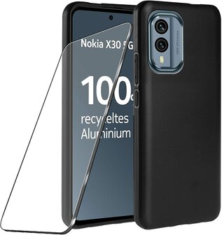 Nokia X30 - Back Cover &amp;amp; Glas - Zwart