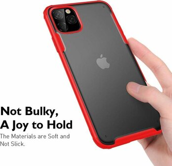 iPhone 11 Pro Max - Multi Protective Armor + Tempered Glass - Rood