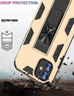 iPhone 12 Mini Goud - Magnetic Kickstand Armor Case