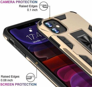 iPhone 12 Mini Goud - Magnetic Kickstand Armor Case