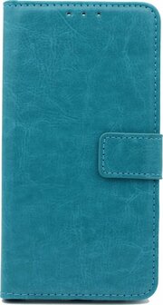 iPhone 12 Mini - Book Case &amp;amp; Full Glas - Turquoise