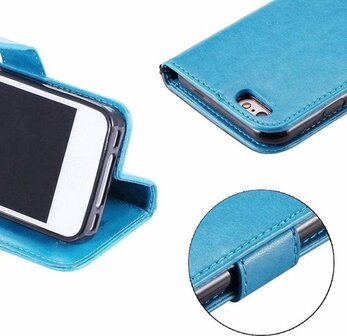 iPhone 12 Mini - Book Case &amp;amp; Full Glas - Turquoise