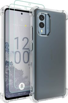 Nokia X30 - Anti Shock &amp;amp; 2x Glas - Transparant