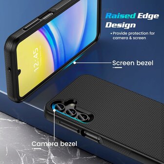 Samsung Galaxy A56 - Zwart - Anti Slip Armor - 2x Glas