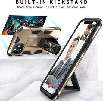 iPhone 11 Pro Max Goud - Magnetic Kickstand Armor Case