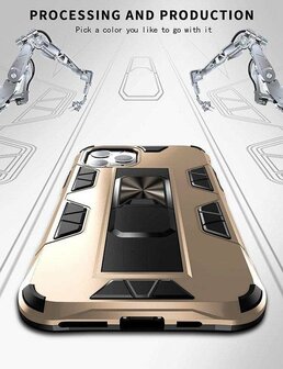 iPhone 11 Pro Max Goud - Magnetic Kickstand Armor Case