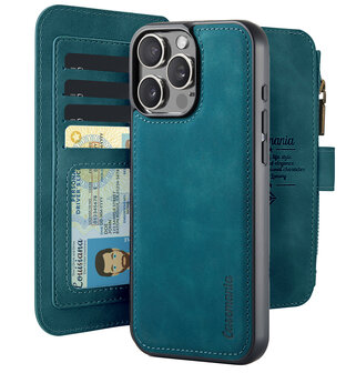 iPhone 16 Pro - Emerald Green - 2 in 1 Rits Book Case